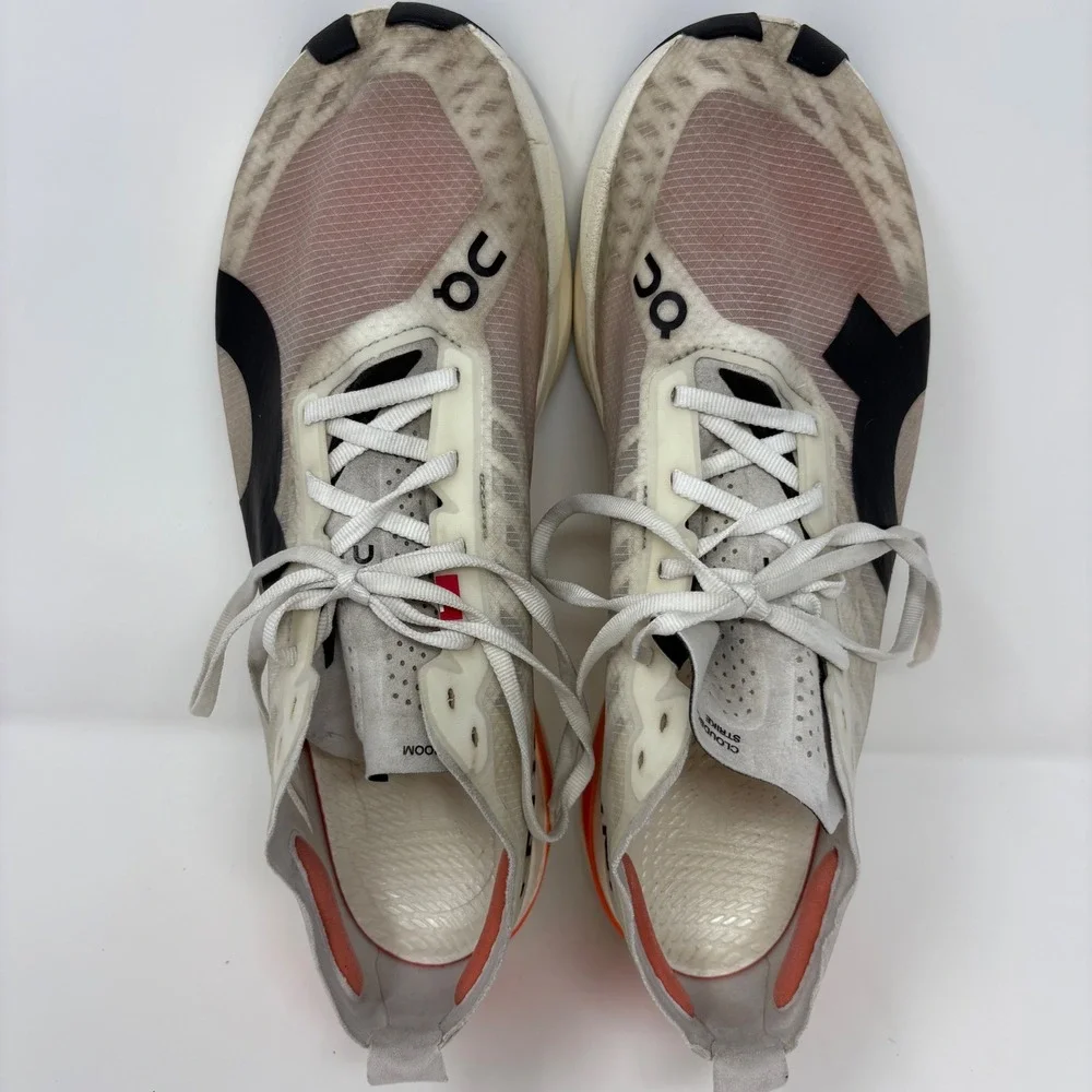 On Cloudboom Strike Men's Size 11.5 White Orange Running Shoe 3ME30480462